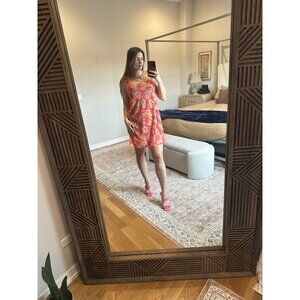 Vintage La Blanca Pink Floral Bathing Suit Cover-Up Size L